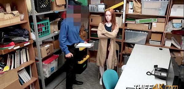  Mall cop makes Ella Hughes strip down for a cavity search after stealing